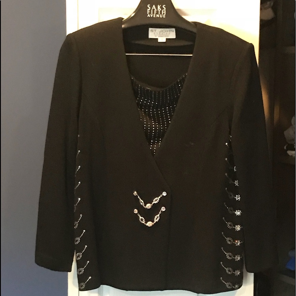 St John Knits Evening blazer with rhinestones